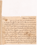 Letter from Samuel Purviance, Jr. to Thomas Cushing