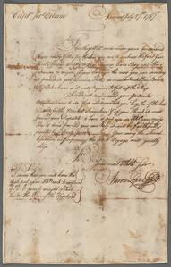 Autograph letter signed : to Capt. Jer. Osborne, Newport, July 27, 1767
