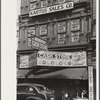 Sale signs on department store in Montgomery, Alabama