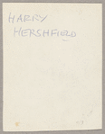 Portrait photograph of Harry Hershfield