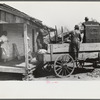 Negro day laborer moving from one man's farm to another to get work. He wasn't needed any more by former "employer." The son of his new employer said his father used to have tenants but that they "skinned" him too often by moving out on him all the time