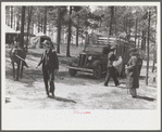 Horse and mule traders from Atlanta set up temporary camp to sell to nearby farmers near Covington, Georgia
