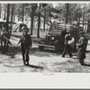 Horse and mule traders from Atlanta set up temporary camp to sell to nearby farmers near Covington, Georgia