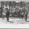 Horse and mule traders from Atlanta set up temporary camp to sell to nearby farmers near Covington, Georgia
