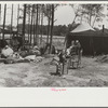 Horse and mule traders from Atlanta set up temporary camp to sell to nearby farmers near Covington, Georgia
