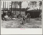 Horse and mule traders from Atlanta set up temporary camp to sell to nearby farmers near Covington, Georgia