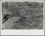 Ten year old child of George Cowley Family (rural rehabilitation client). Her bones break exceptionally easy (diet deficiency said to be one of causes) and one leg has been broken five times and doesn't mend properly. Pike County, Alabama