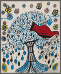 Blue Tree and Red Bird