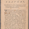 Short observations on slavery
