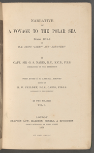 Narrative of a voyage to the Polar Sea during 1875-6 in H.M. ships 'Alert' and 'Discovery'