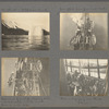 An island in Wolsteinholm Sound ; View of Erik from foremast head ; Closer view from aloft, showing decks crowded with whale meat, Eskimos, and dogs ; Eskimo enjoying our trade tobacco