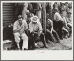 Spectators at auction sale of house and household goods, York County, Pennsylvania