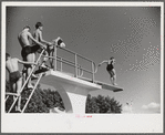 Getting ready to dive into the pool at Greenbelt, Maryland