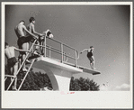 Getting ready to dive into the pool at Greenbelt, Maryland