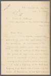 Abraham Freidus: application for a job