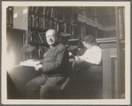 Abraham Freidus and his assistant Ada Kasanof at work, ca 1907-1913