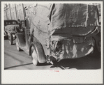 Farmers put their tobacco in the handiest conveyance to bring to tobacco warehouse for auction. Durham, North Carolina