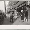 Street in Mebane, North Carolina in morning before tobacco auction sale