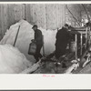 Mr. Gilbert and hired man had to haul all their water in milk cans during winter months as all other sources of water supply were frozen. Woodstock, Vermont