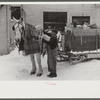 Woodstock, Vermont. Horse and sled of a garbage and rubbish collector
