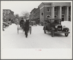 Center of Woodstock, Vermont on Saturday afternoon after snow storm