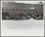 Center of Woodstock, Vermont on Saturday afternoon after snow storm