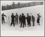 Local schoolchildren of North Conway, New Hampshire, have ski races on Saturdays on Cranmore Mountain