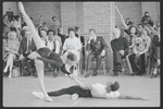 Lydia Abarca and Derek Williams performing Pas de Deux from dance production Agon. Audience includes [L-R]: Arthur Mitchell, Princess Margaret, Lord Snowdon, Karel Shook and Roman Brooks