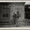 Virginia Lee, Lisan Kay, and unidentified man at the Poland-Latvia border