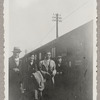 Hubert Carlin, Lisan Kay, Yeichi Nimura, and Virginia Lee at a train station in Warsaw, Poland