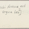 Yeichi Nimura and Virginia Lee