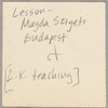Lisan Kay teaching at Magda Szigeti's in Budapest