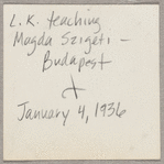 Lisan Kay teaching Magda Szigeti in Budapest