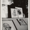 Gallery window in Wiesbaden with picture of Yeichi Nimura and Lisan Kay on display