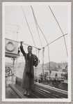 Lisan Kay on a boat on the Danube