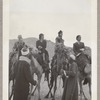 Hubert Carlin, Virginia Lee, Lisan Kay, and Yeichi Nimura riding camels in Egypt