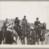 Hubert Carlin, Virginia Lee, Lisan Kay, and Yeichi Nimura riding camels in Egypt