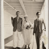 Hubert Carlin, Dora P. Young, and Yeichi Nimura on the S.S. Cuba en route to Havana