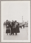 Lisan Kay, Harrison, Hubert Carlin, and Virginia Lee at a train station in Santa Barbara