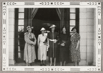 Virginia Lee, Dora P. Young, Madame Sanchez, Lisan Kay, and Madame Chibos at the Yacht Club in Havana