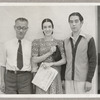 Lisan Kay and Yeichi Nimura (right) at the Nippu Jiji newspaper offices in Honolulu