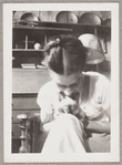 Lisan Kay with her cat Li-Po in her Carnegie Hall studio