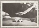 Lisan Kay with her cat Li-Po in her Carnegie Hall studio