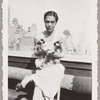 Yeichi Nimura with his cats Wang and Ting on the roof of Carnegie Hall