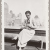 Yeichi Nimura with his cats Wang and Ting on the roof of Carnegie Hall