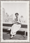 Yeichi Nimura with his cats Wang and Ting on the roof of Carnegie Hall