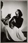 Yeichi Nimura and Lisan Kay holding their cats Wang and Ting