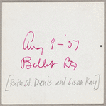 Ruth St. Denis and Lisan Kay at Ballet Arts