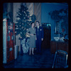 Lisan Kay and Yeichi Nimura with Christmas decorations, likely in their Carnegie Hall studio
