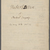 Hubert de Vere. Later holograph draft